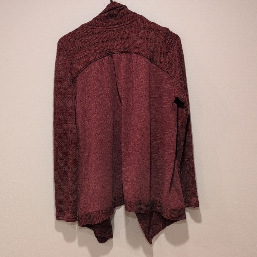 Lucky Brand Burgundy Open Front Cardigan - Picture 3 of 3
